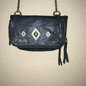 Stylish black Leather Crossbody Bag